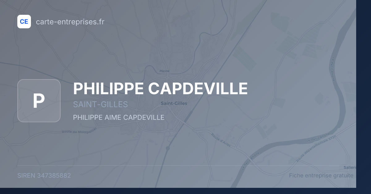 PHILIPPE CAPDEVILLE — 347385882 — fiche entreprise