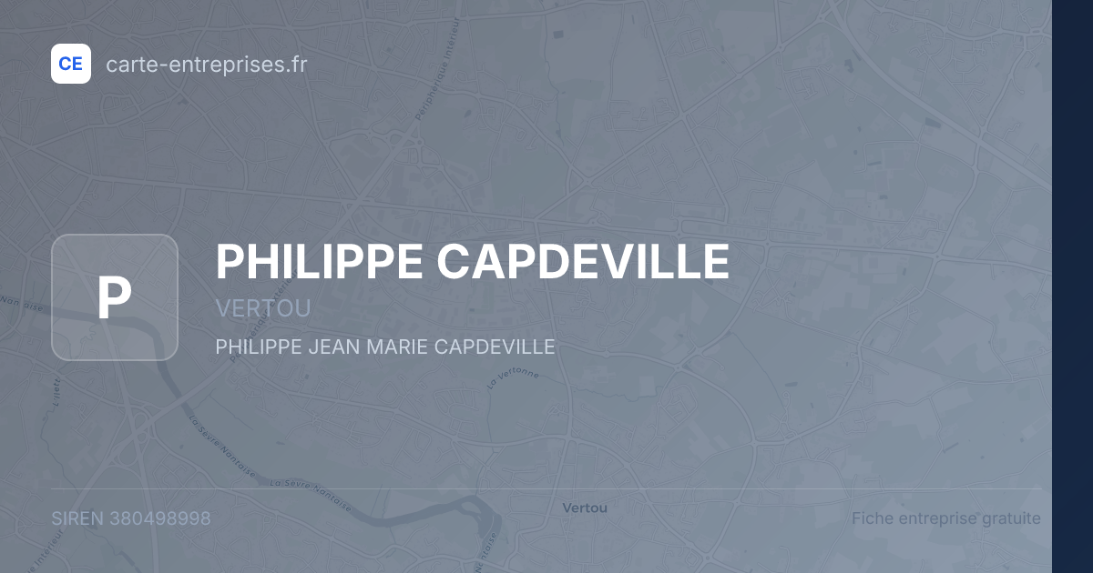PHILIPPE CAPDEVILLE — 380498998 — fiche entreprise