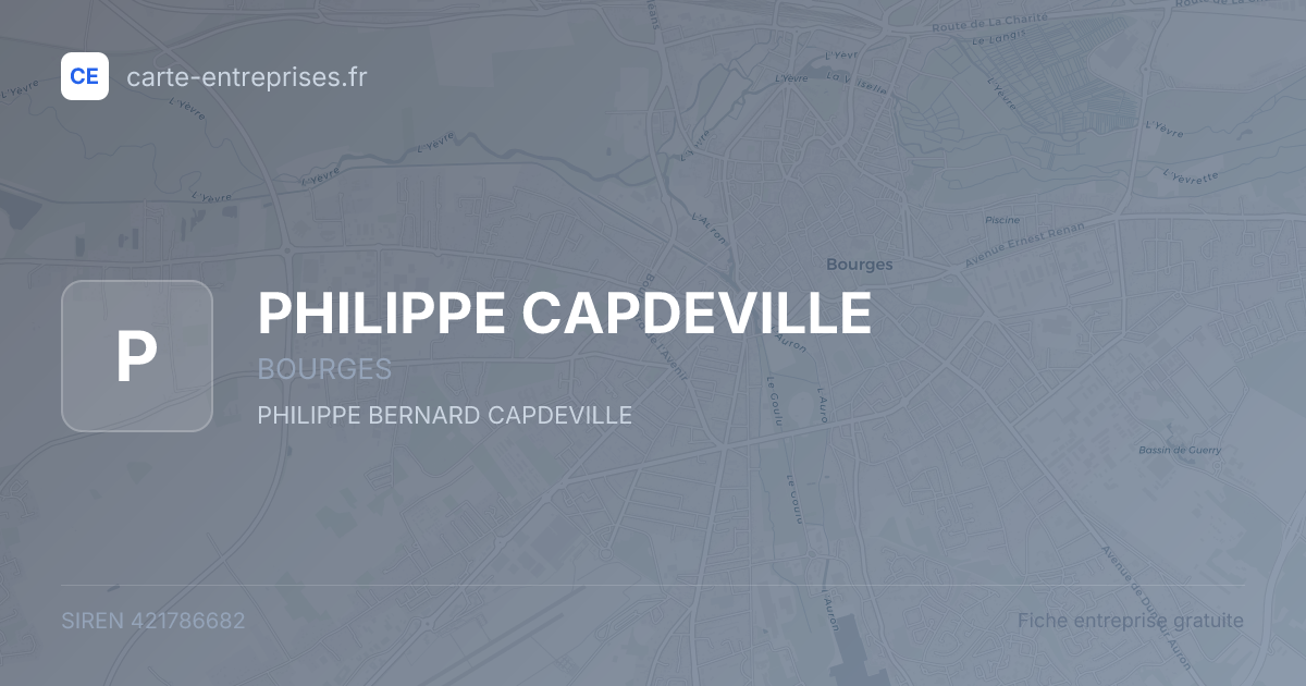 PHILIPPE CAPDEVILLE — 421786682 — fiche entreprise