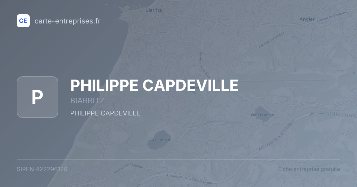 PHILIPPE CAPDEVILLE — 422296129 — fiche entreprise