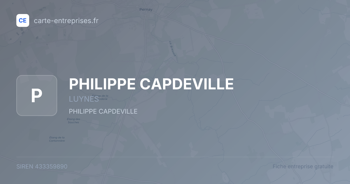 PHILIPPE CAPDEVILLE — 433359890 — fiche entreprise