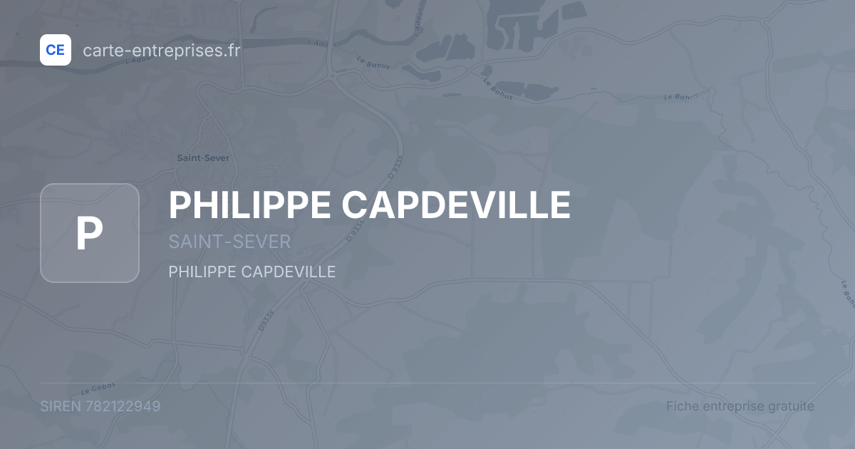 PHILIPPE CAPDEVILLE — 782122949 — fiche entreprise