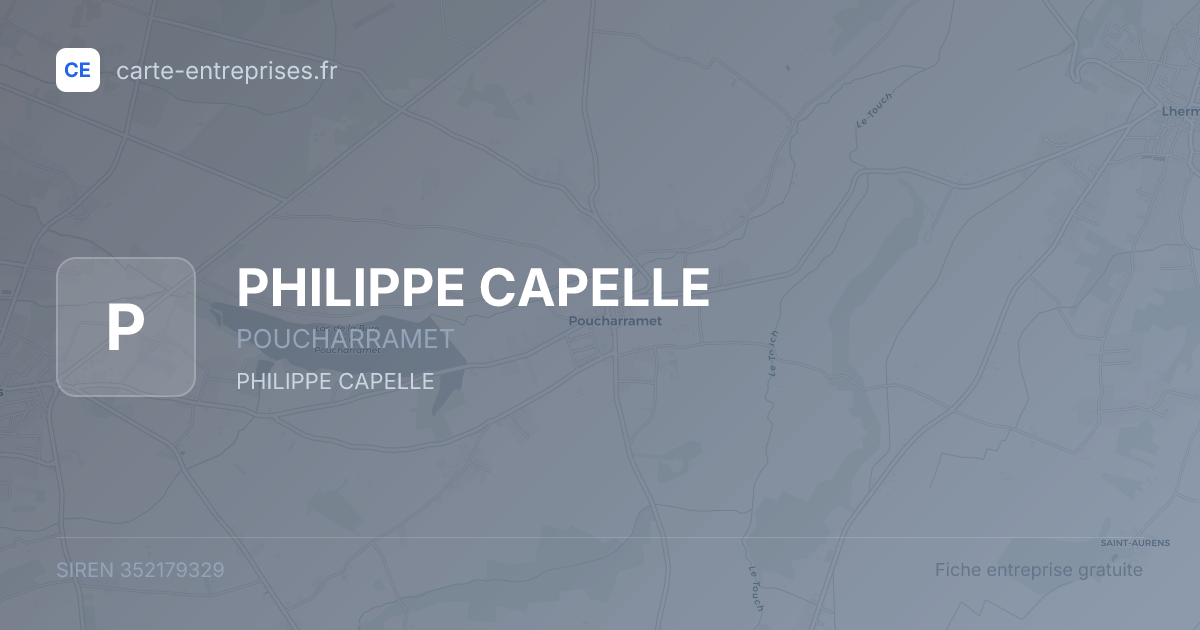PHILIPPE CAPELLE — 352179329 — fiche entreprise