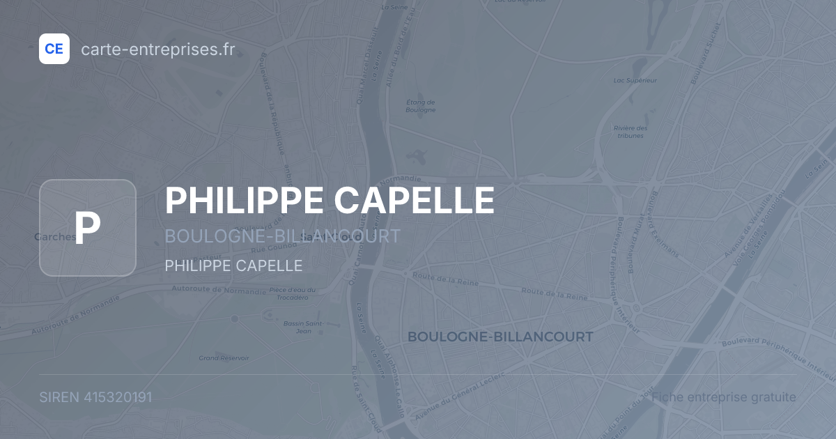 PHILIPPE CAPELLE — 415320191 — fiche entreprise