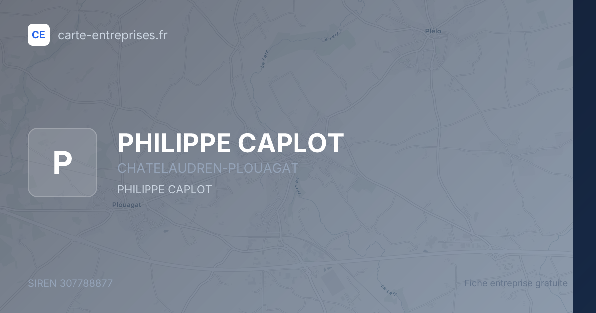 PHILIPPE CAPLOT — 307788877 — fiche entreprise