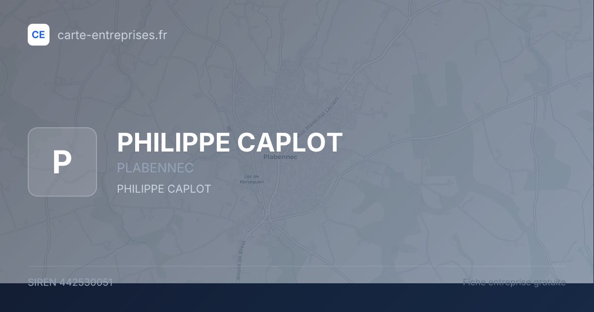 PHILIPPE CAPLOT — 442530051 — fiche entreprise