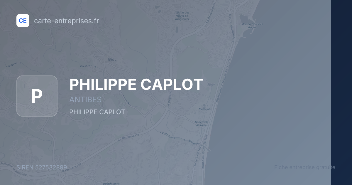 PHILIPPE CAPLOT — 527532899 — fiche entreprise