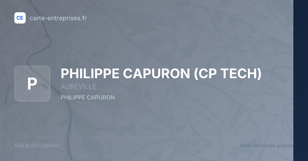 PHILIPPE CAPURON (CP TECH) — 947596649 — fiche entreprise