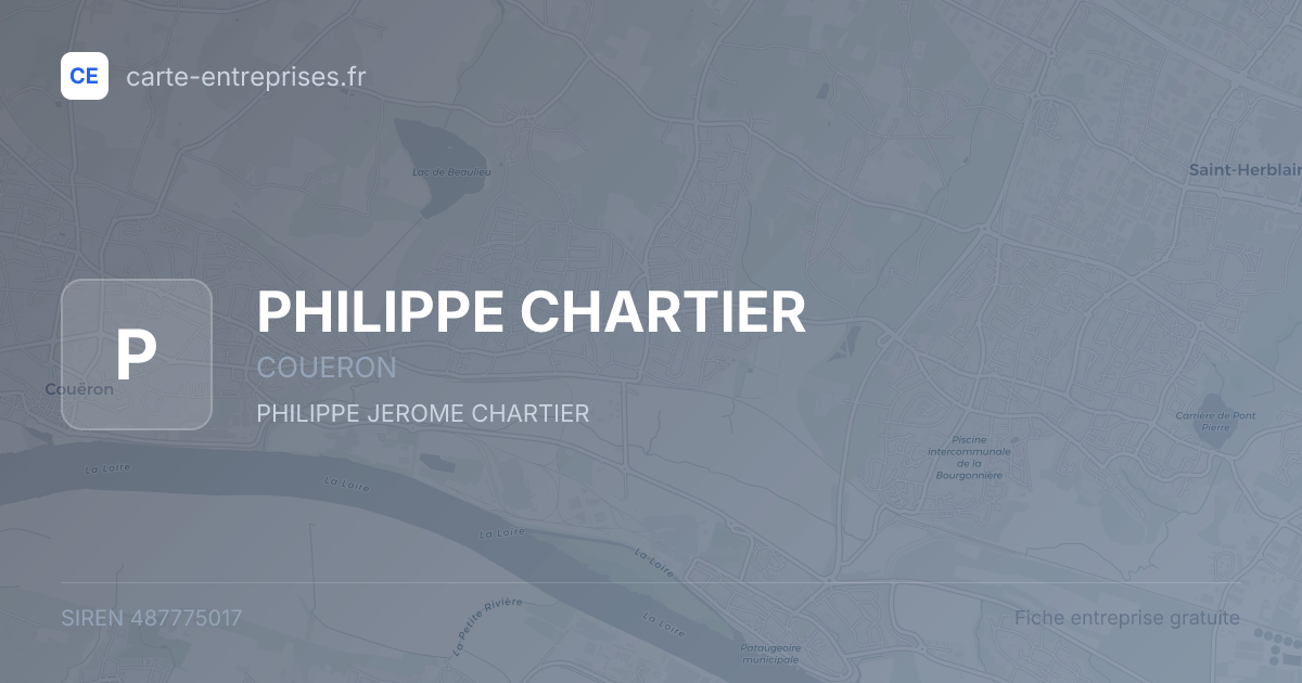PHILIPPE CHARTIER — 487775017 — fiche entreprise