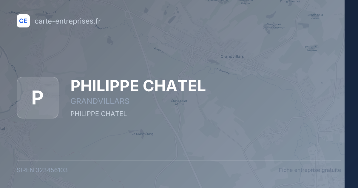 PHILIPPE CHATEL — 323456103 — fiche entreprise