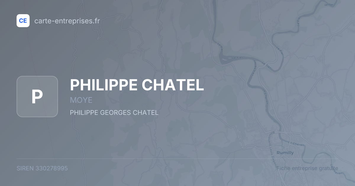 PHILIPPE CHATEL — 330278995 — fiche entreprise