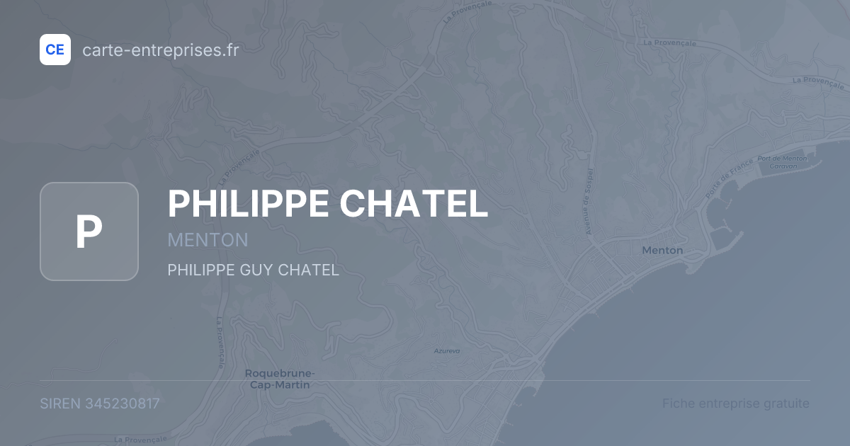 PHILIPPE CHATEL — 345230817 — fiche entreprise