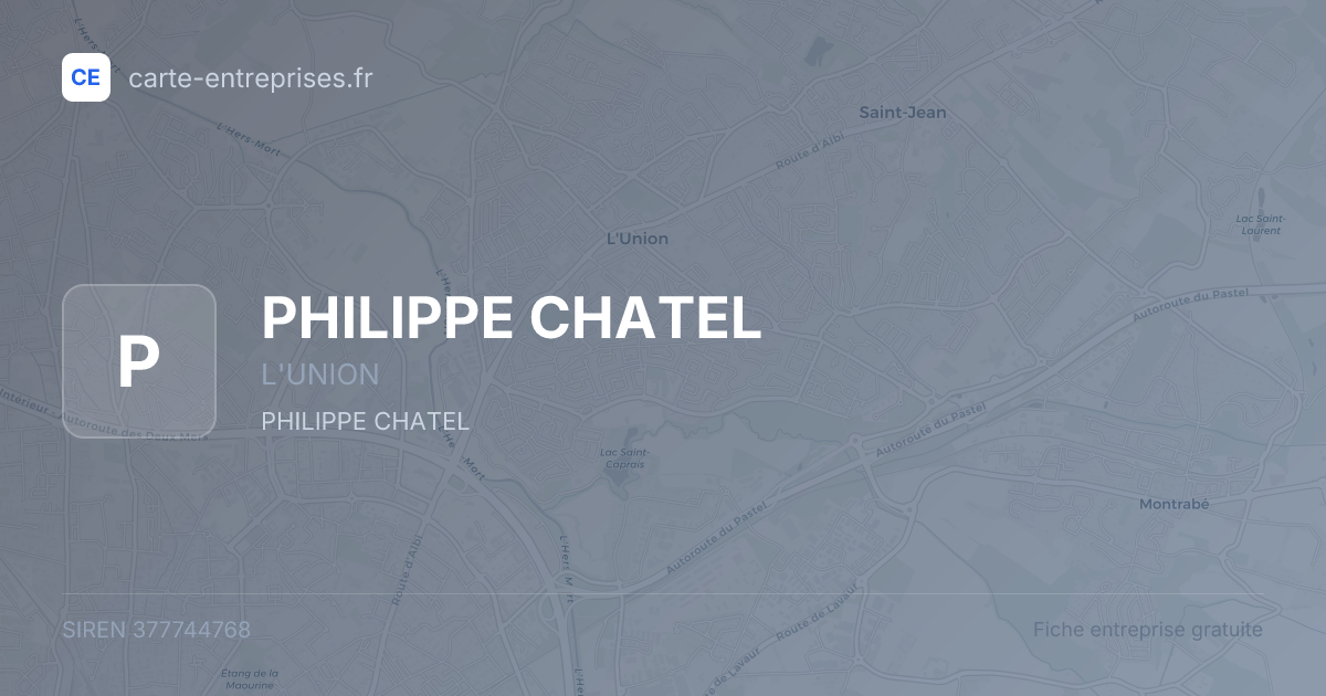 PHILIPPE CHATEL — 377744768 — fiche entreprise