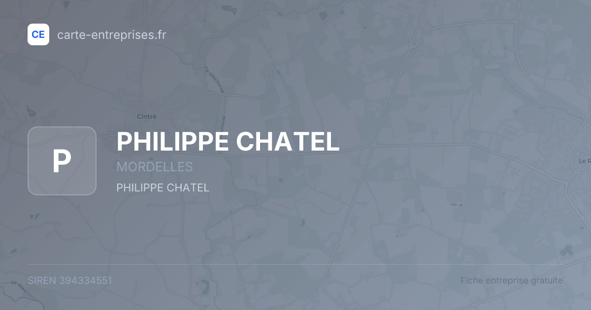 PHILIPPE CHATEL — 394334551 — fiche entreprise