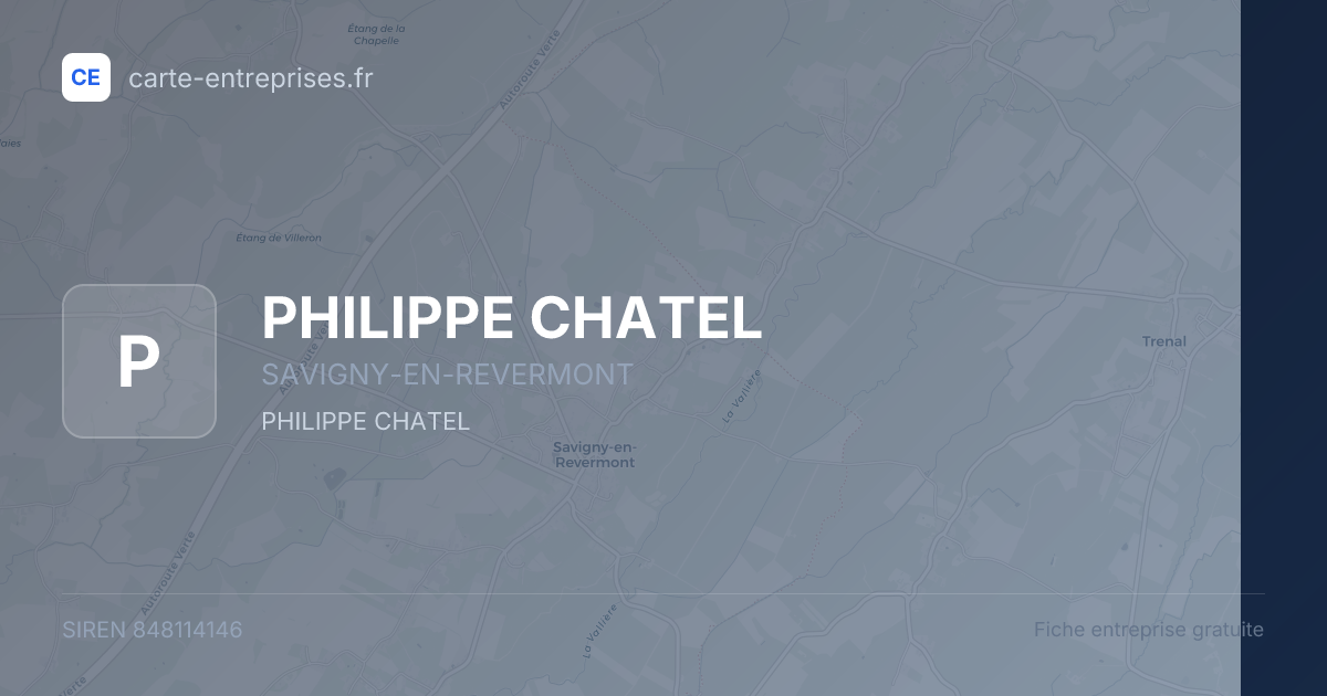 PHILIPPE CHATEL — 848114146 — fiche entreprise