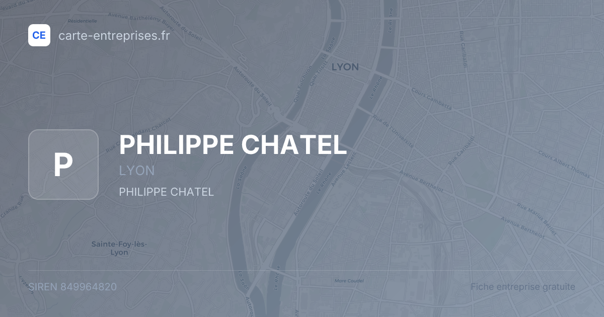PHILIPPE CHATEL — 849964820 — fiche entreprise