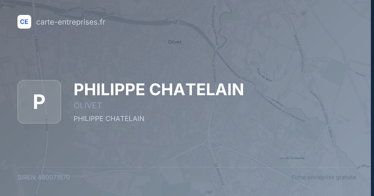 PHILIPPE CHATELAIN — 480071570 — fiche entreprise