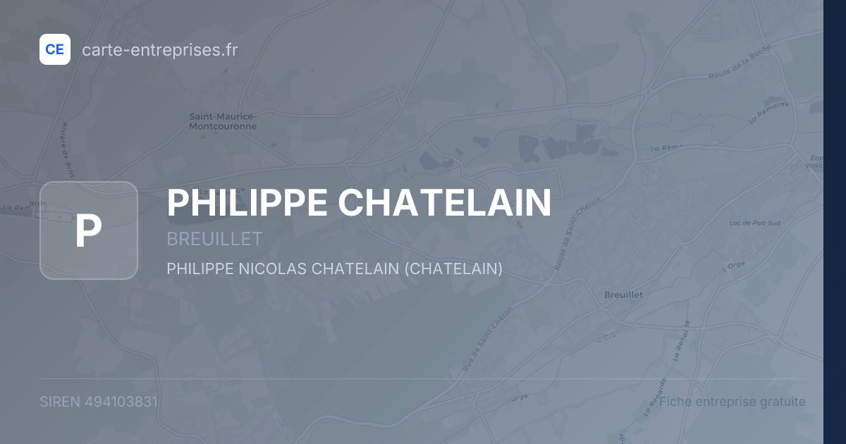 PHILIPPE CHATELAIN — 494103831 — fiche entreprise