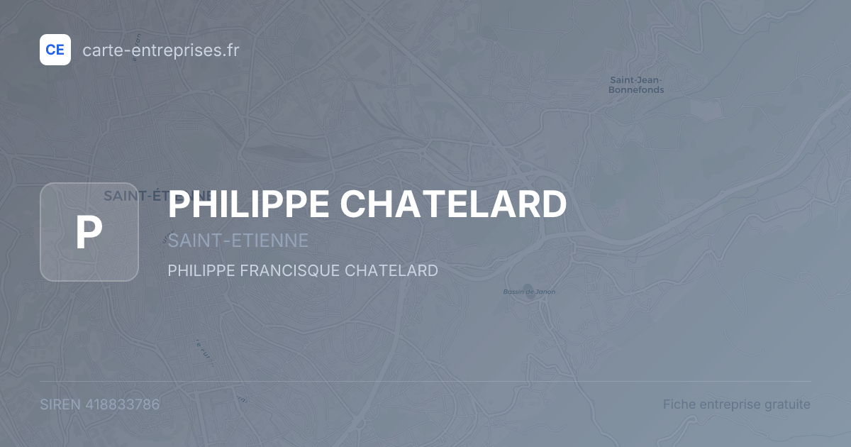 PHILIPPE CHATELARD — 418833786 — fiche entreprise
