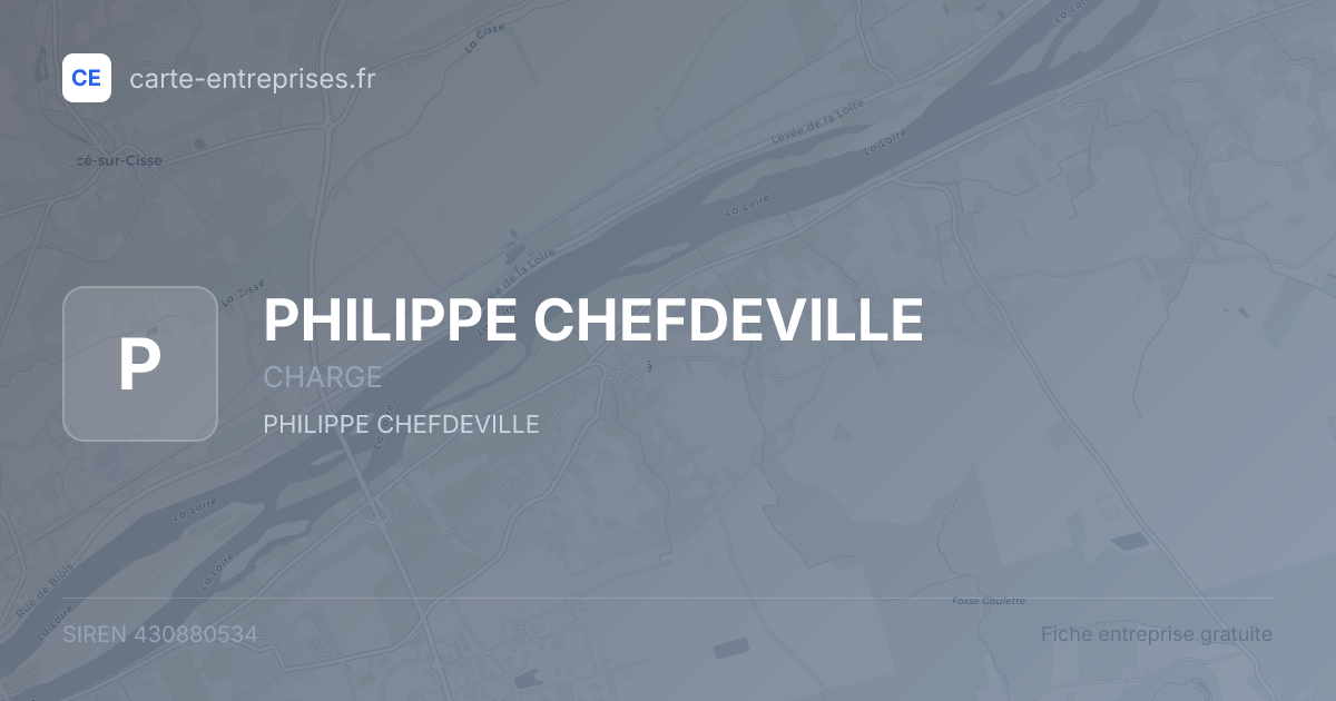 PHILIPPE CHEFDEVILLE — 430880534 — fiche entreprise