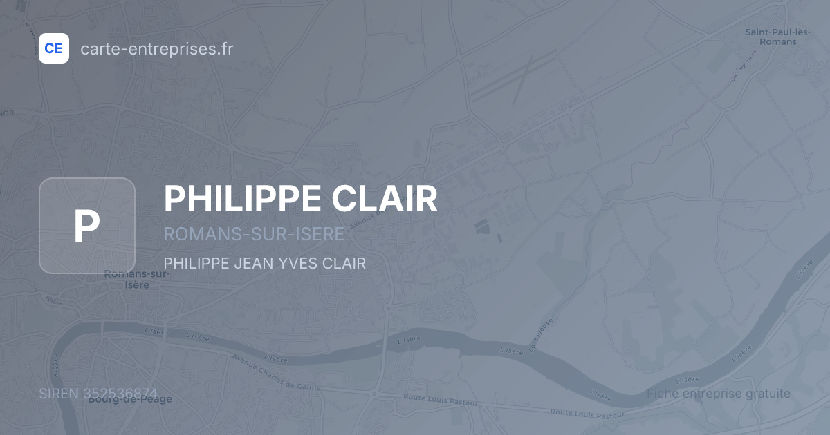 PHILIPPE CLAIR — 352536874 — fiche entreprise