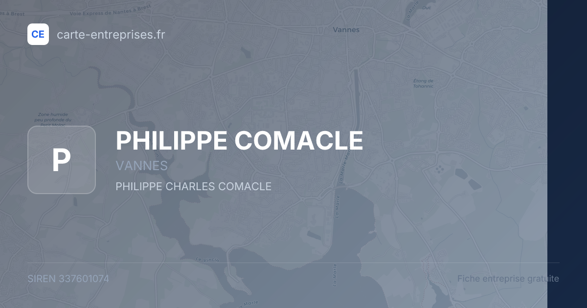 PHILIPPE COMACLE — 337601074 — fiche entreprise