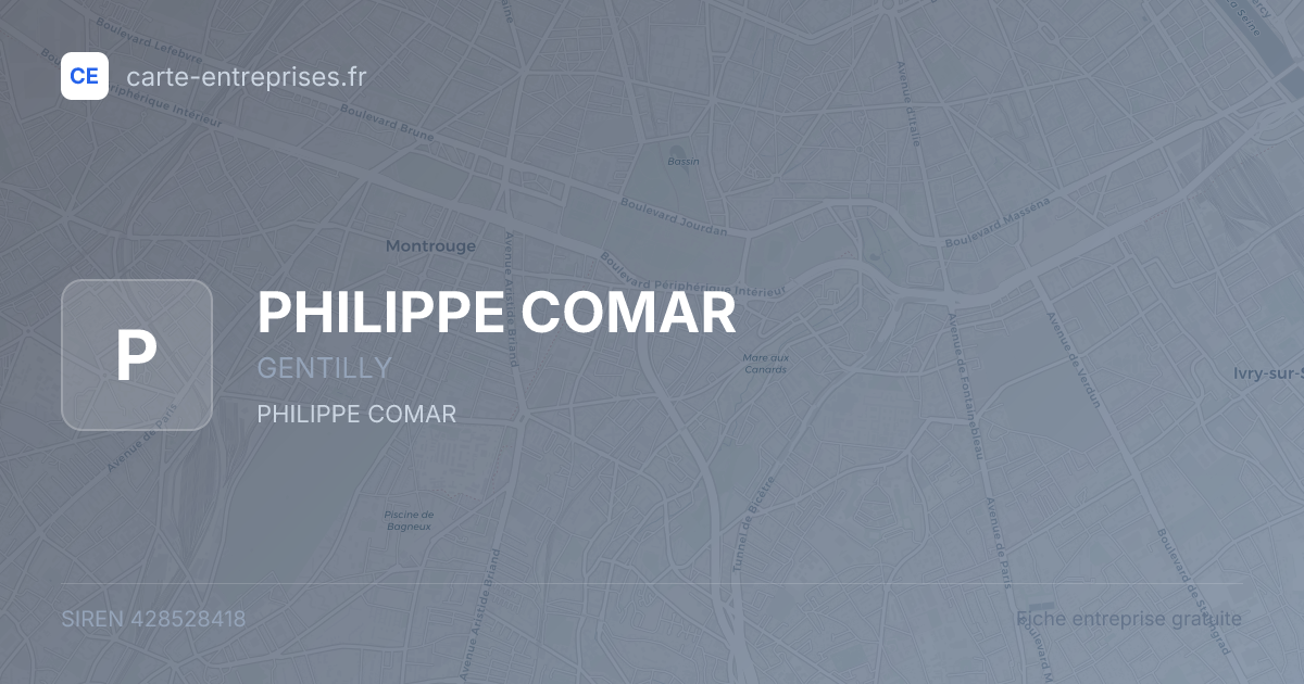 PHILIPPE COMAR — 428528418 — fiche entreprise