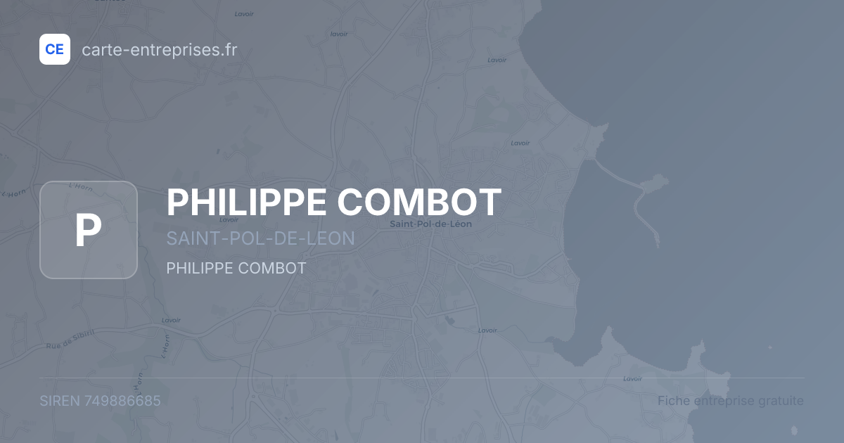 PHILIPPE COMBOT — 749886685 — fiche entreprise