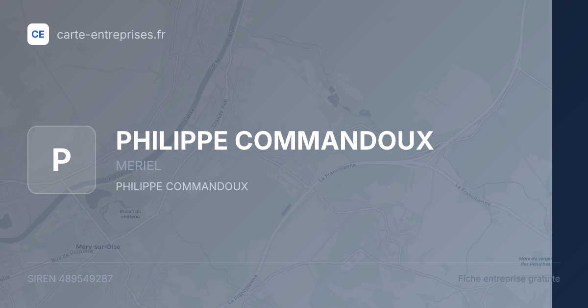PHILIPPE COMMANDOUX — 489549287 — fiche entreprise