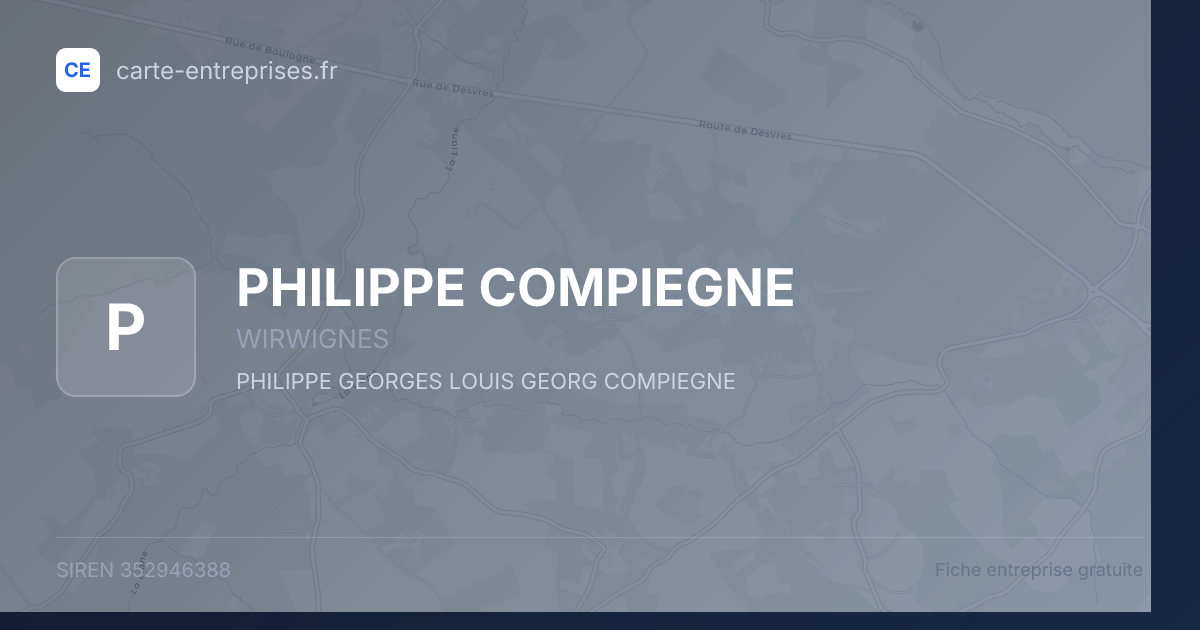 PHILIPPE COMPIEGNE — 352946388 — fiche entreprise