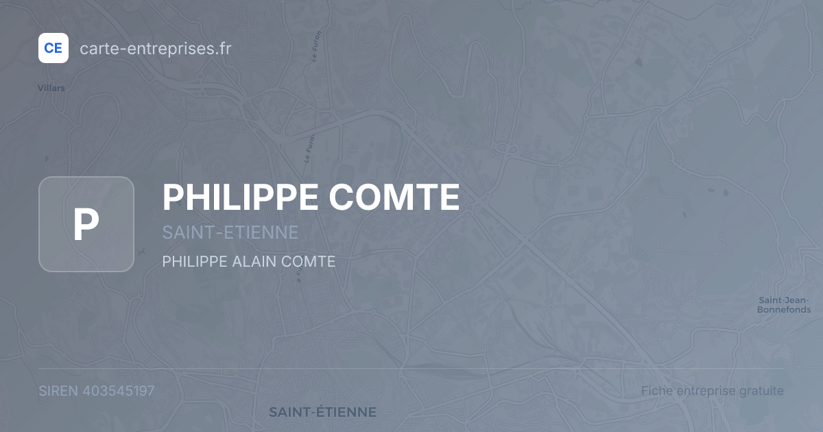 PHILIPPE COMTE — 403545197 — fiche entreprise