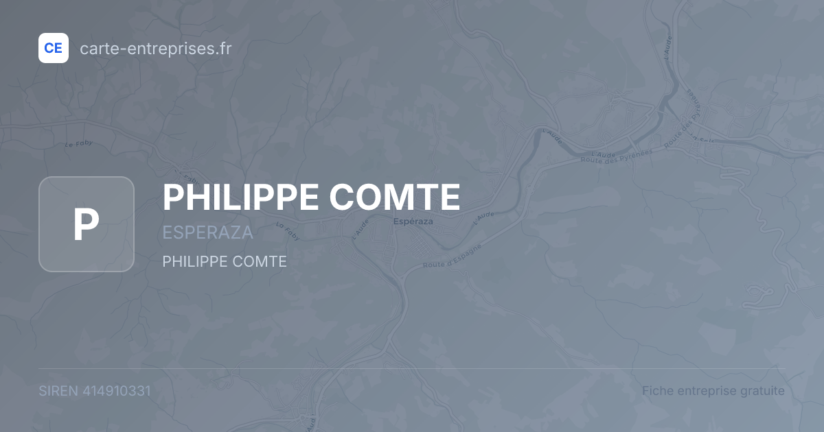 PHILIPPE COMTE — 414910331 — fiche entreprise