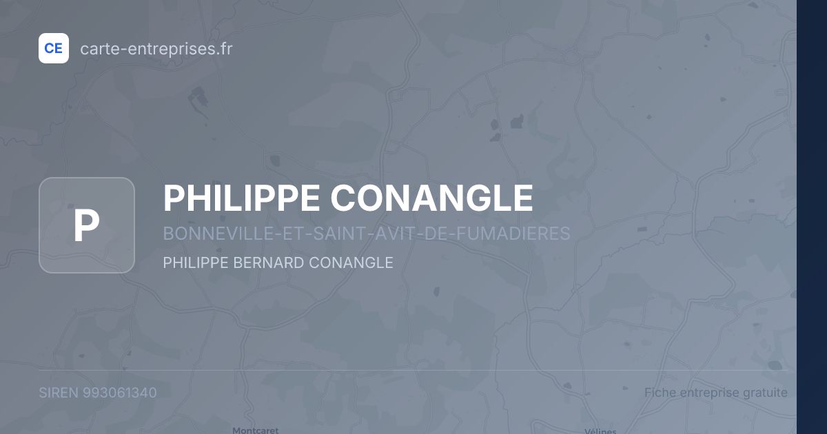 PHILIPPE CONANGLE — 993061340 — fiche entreprise