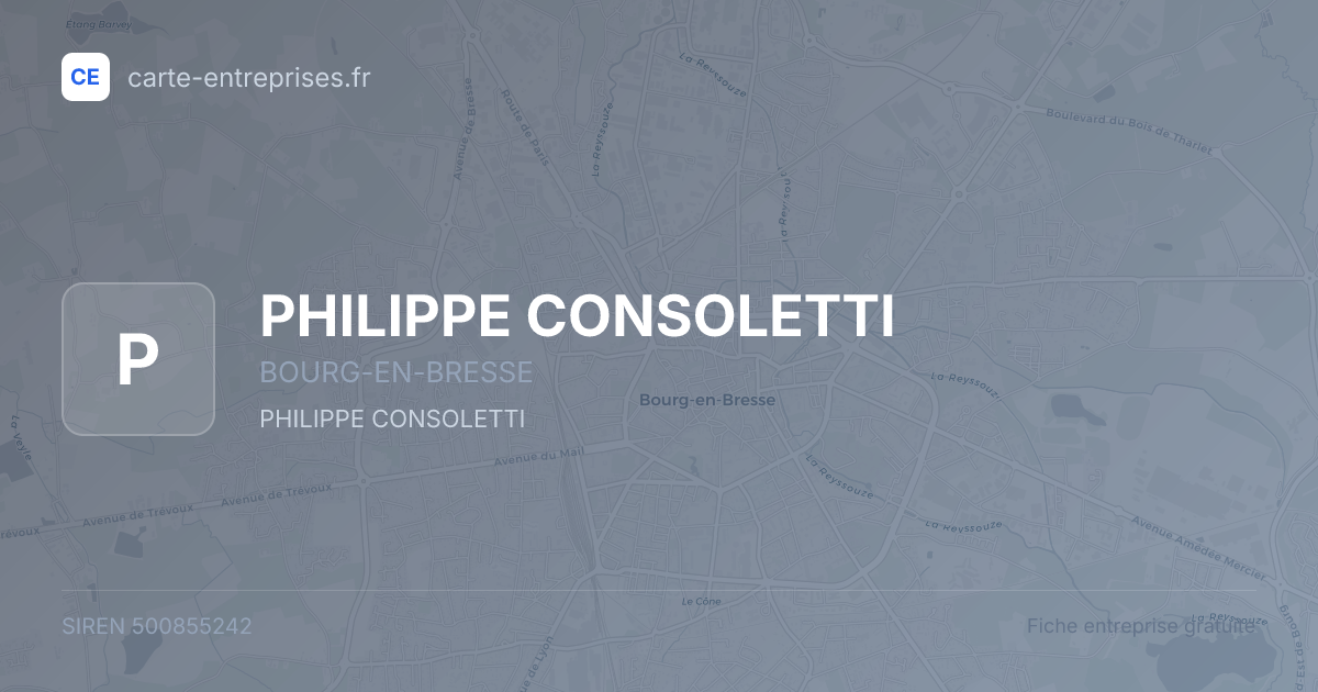 PHILIPPE CONSOLETTI — 500855242 — fiche entreprise