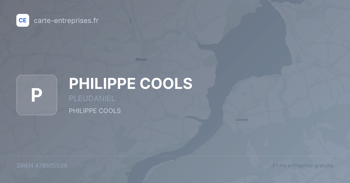 PHILIPPE COOLS — 479505034 — fiche entreprise
