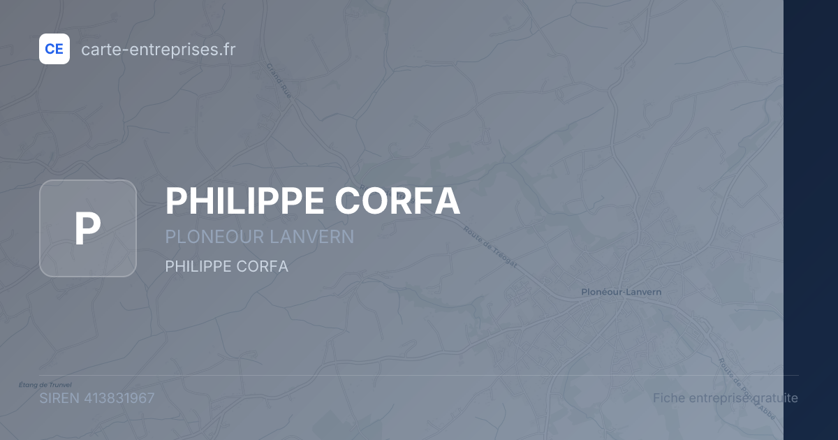 PHILIPPE CORFA — 413831967 — fiche entreprise