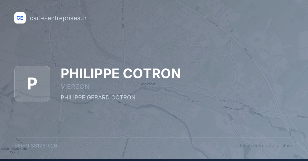 PHILIPPE COTRON — 331281626 — fiche entreprise