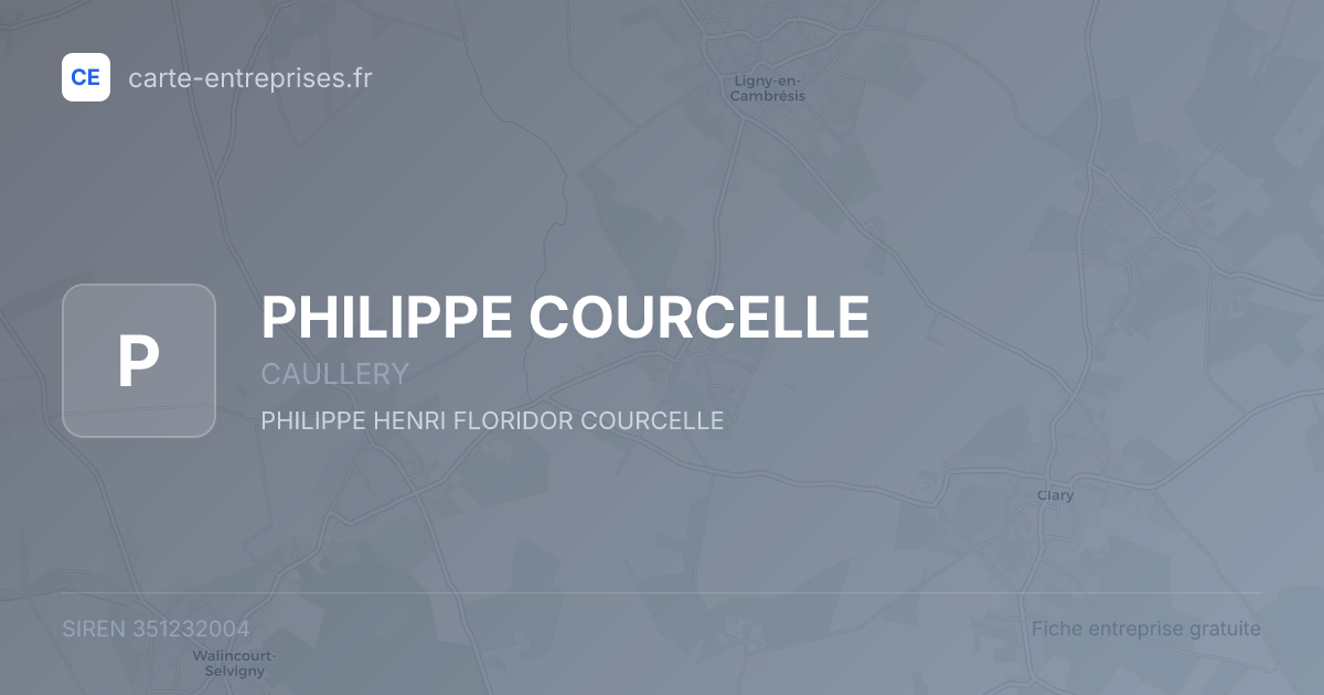 PHILIPPE COURCELLE — 351232004 — fiche entreprise