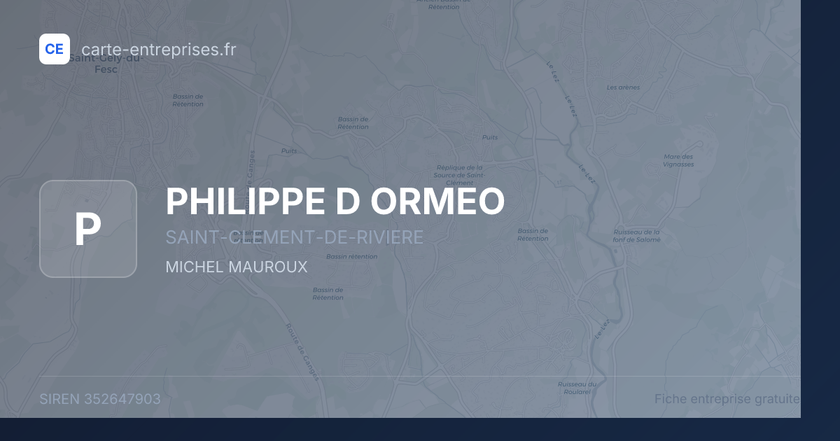 PHILIPPE D ORMEO — 352647903 — fiche entreprise