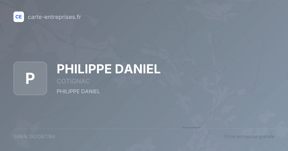 PHILIPPE DANIEL — 342087764 — fiche entreprise