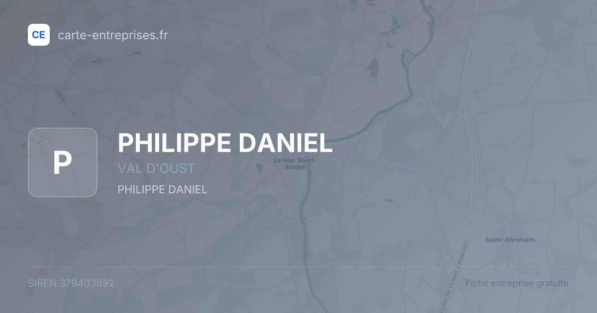 PHILIPPE DANIEL — 379403892 — fiche entreprise