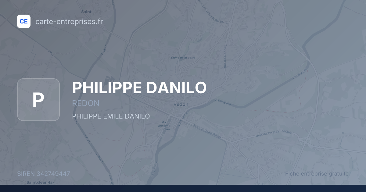 PHILIPPE DANILO — 342749447 — fiche entreprise
