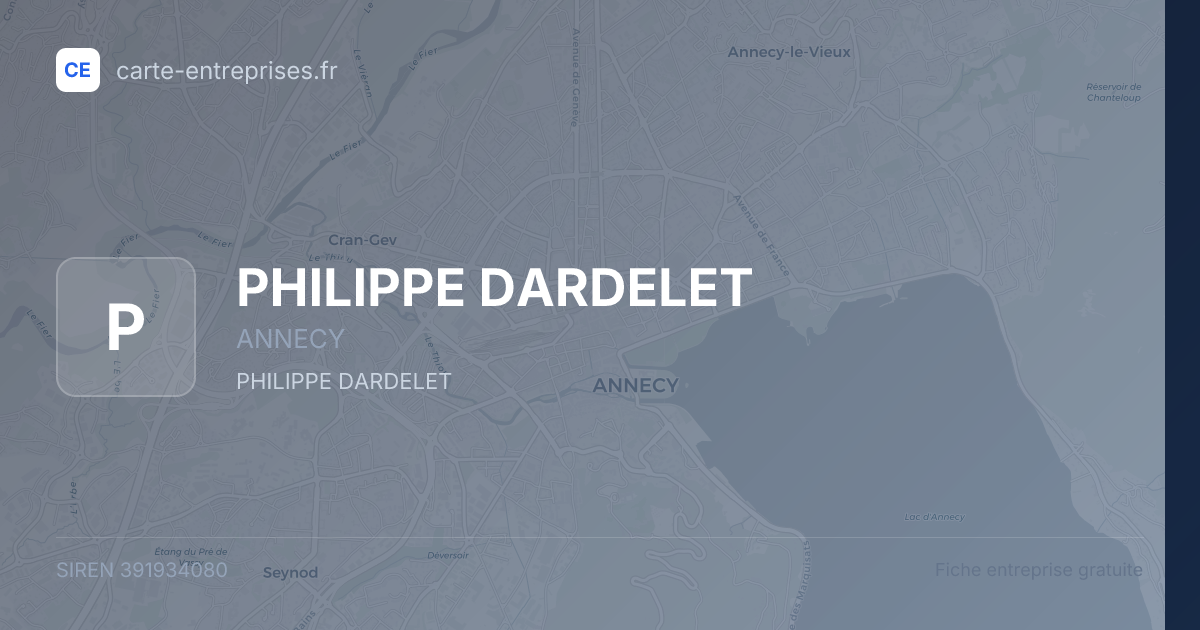 PHILIPPE DARDELET — 391934080 — fiche entreprise