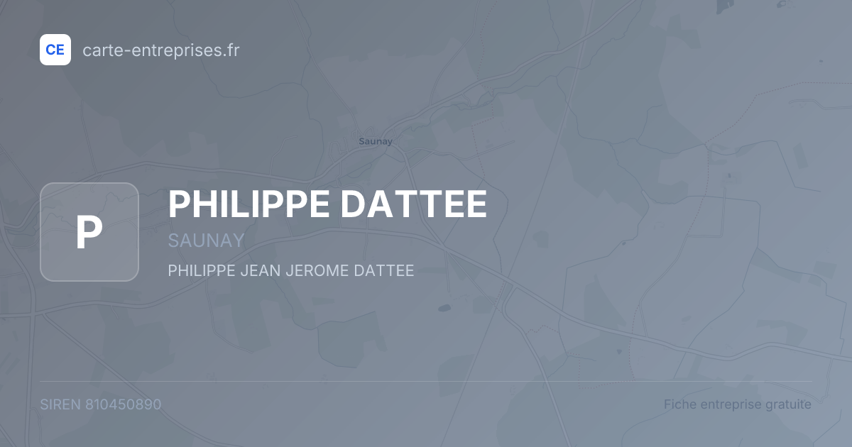 PHILIPPE DATTEE — 810450890 — fiche entreprise