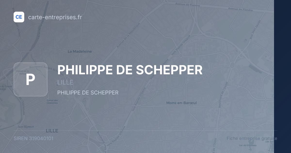 PHILIPPE DE SCHEPPER — 319040101 — fiche entreprise