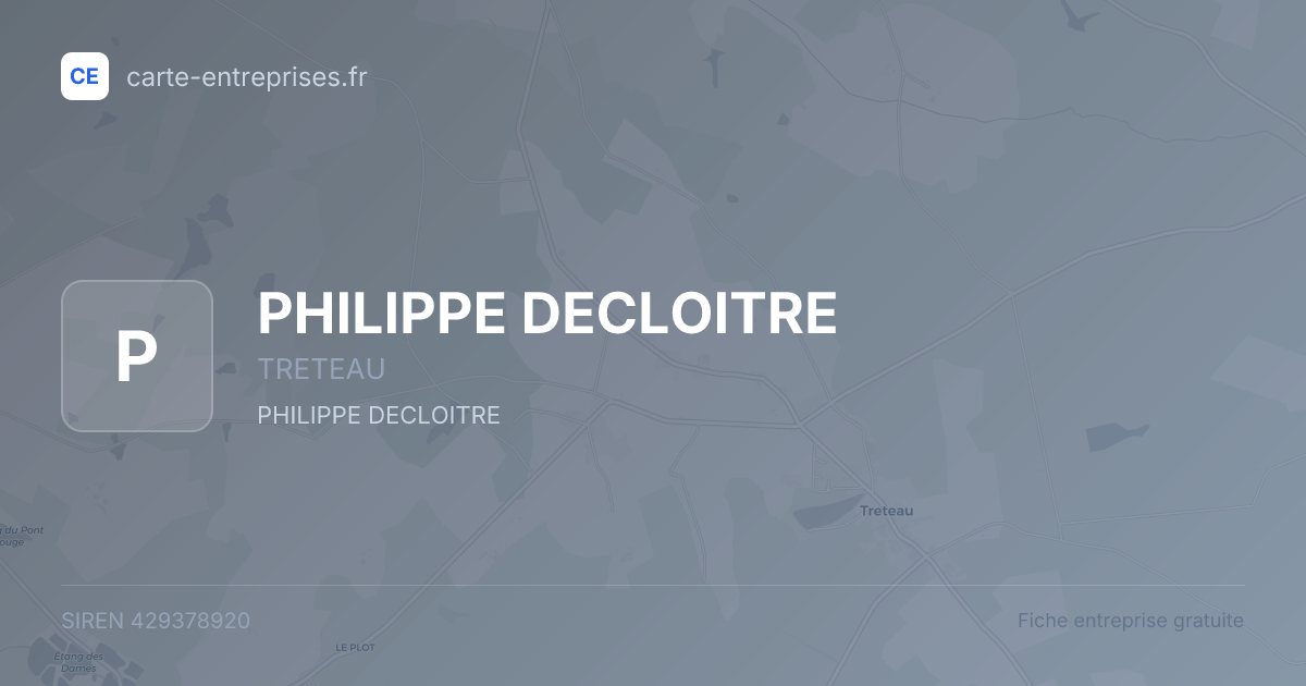 PHILIPPE DECLOITRE — 429378920 — fiche entreprise