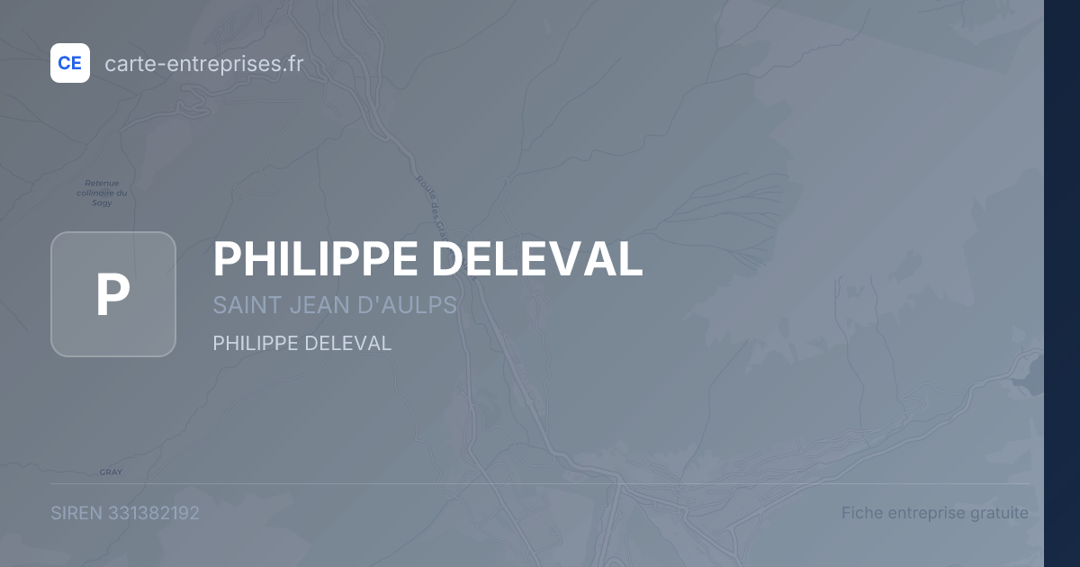 PHILIPPE DELEVAL — 331382192 — fiche entreprise