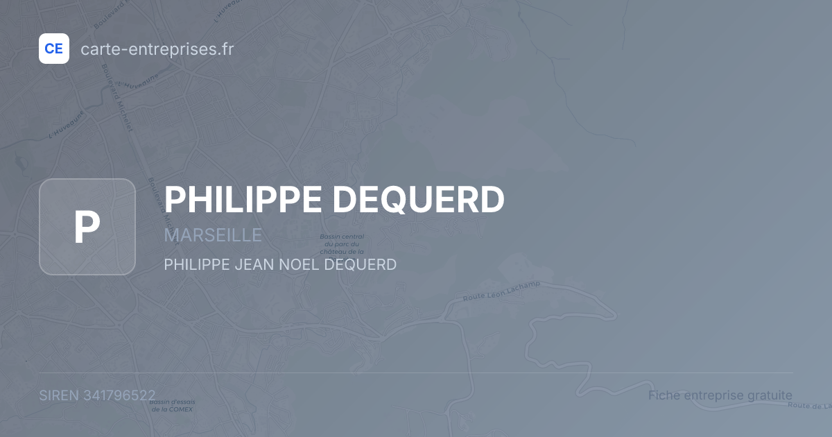 PHILIPPE DEQUERD — 341796522 — fiche entreprise