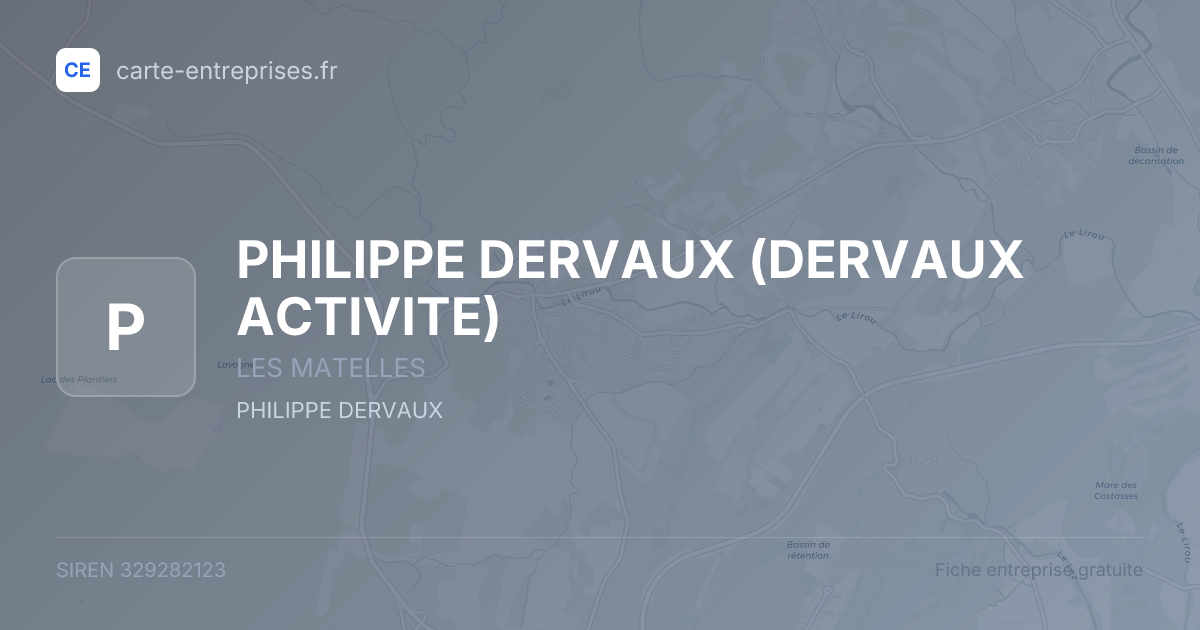 PHILIPPE DERVAUX (DERVAUX ACTIVITE) — 329282123 — fiche entreprise