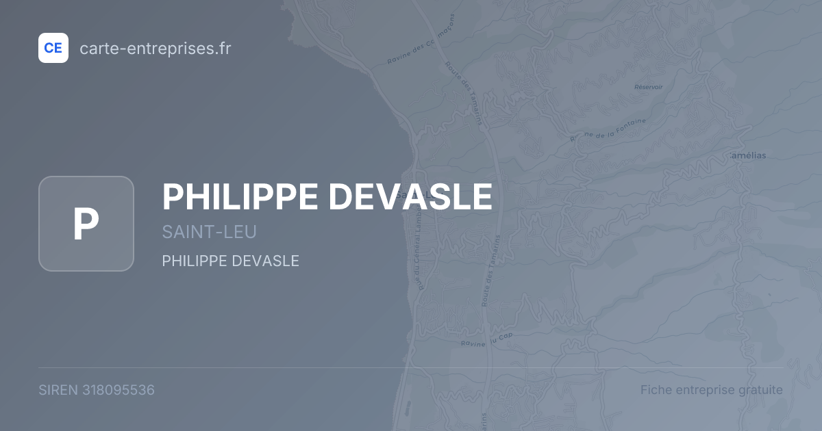 PHILIPPE DEVASLE — 318095536 — fiche entreprise